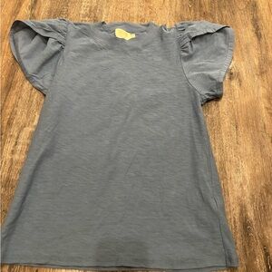 Nation LTD blue Puff Sleeve Top